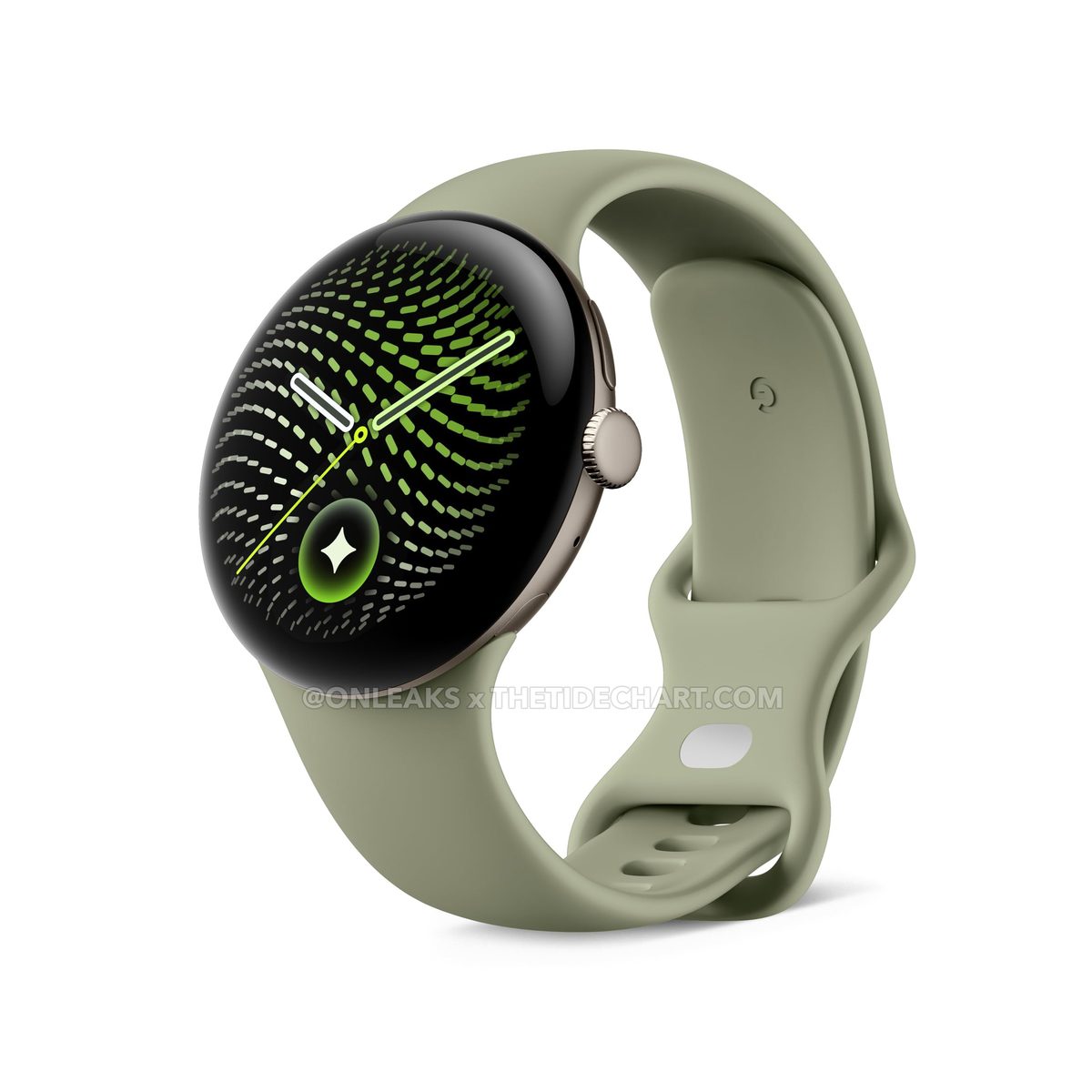 Pixel Watch 5 in Pyrite, leaked render