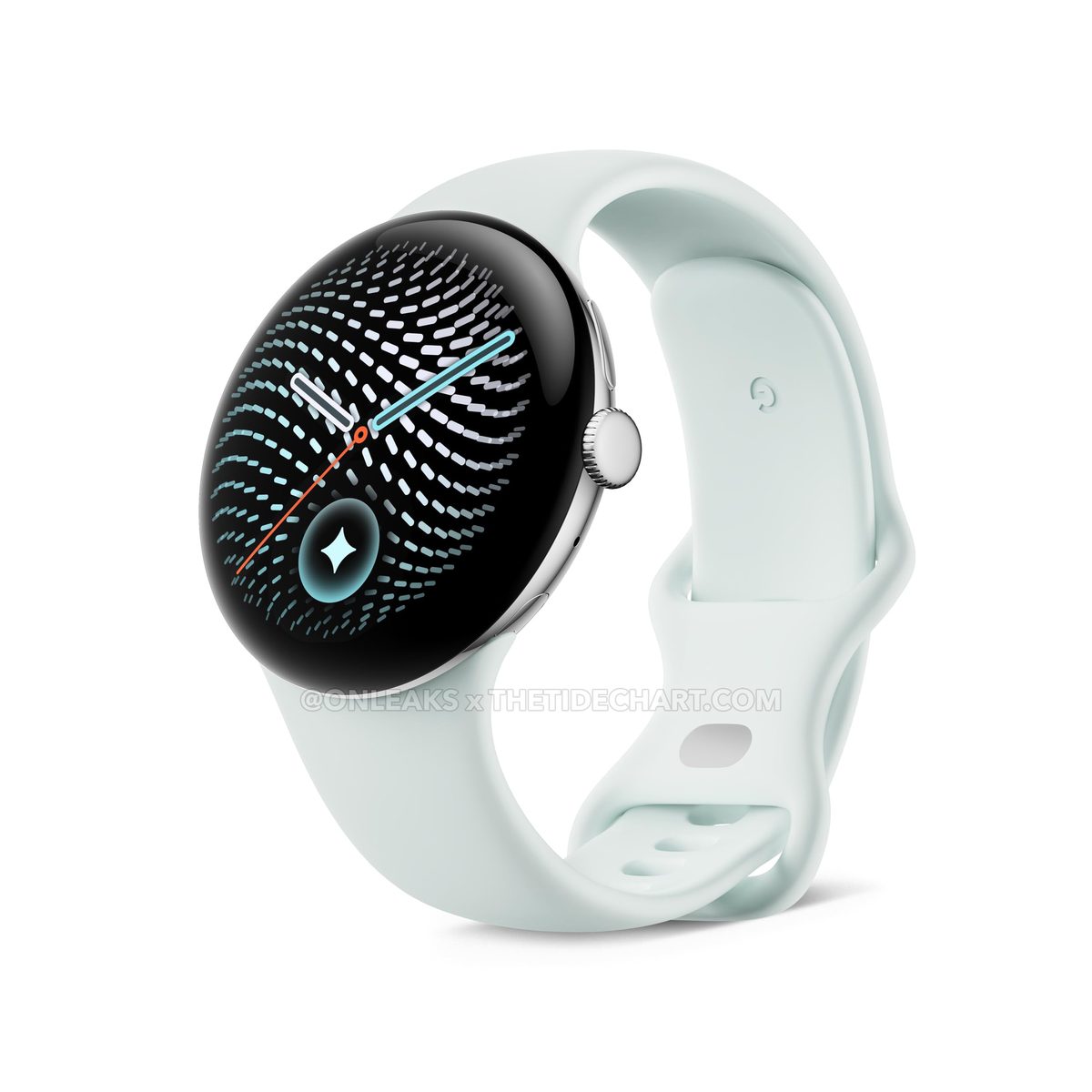 Pixel Watch 5 in Natural Silver, leaked render
